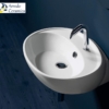 BOHEMIEN lavabo in appoggio o sospeso da cm 60 in ceramica bianco lucido 2